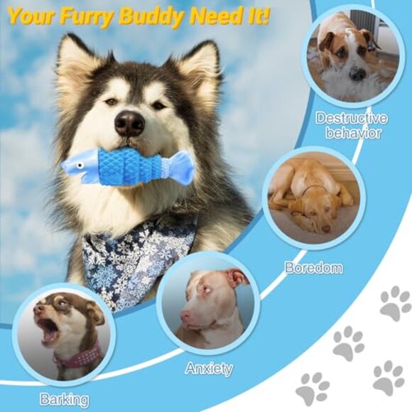 Indestructible Squeaky Chew Toy Durable Aggressive Chewer Large Breed Bacon - Picture 3 of 7